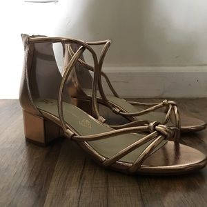 3/$20!! BC Gold Square Heel Sandal